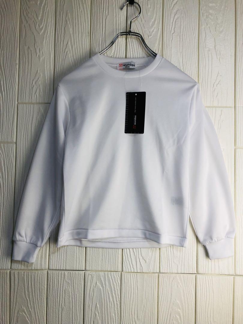 wundou ホワイト トレーナー 33cm肩幅 サイズ130cm 未使用拍卖