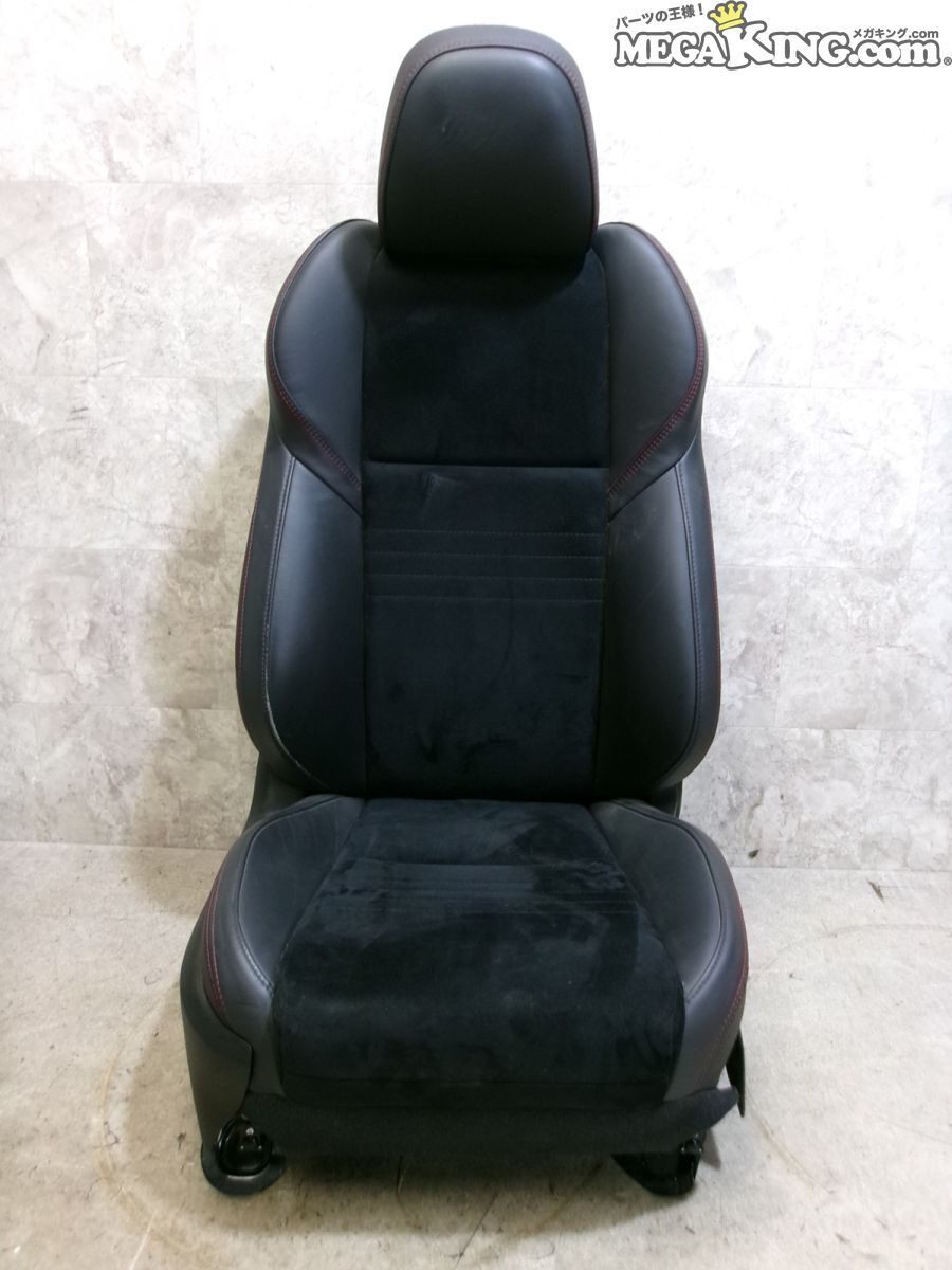 VAG WRX S4 純正 ノーマル 電動シート ハーフレザー ブラック 赤ステッチ 右 運転席 ドライバーシート 動作OK / S8-1550拍卖