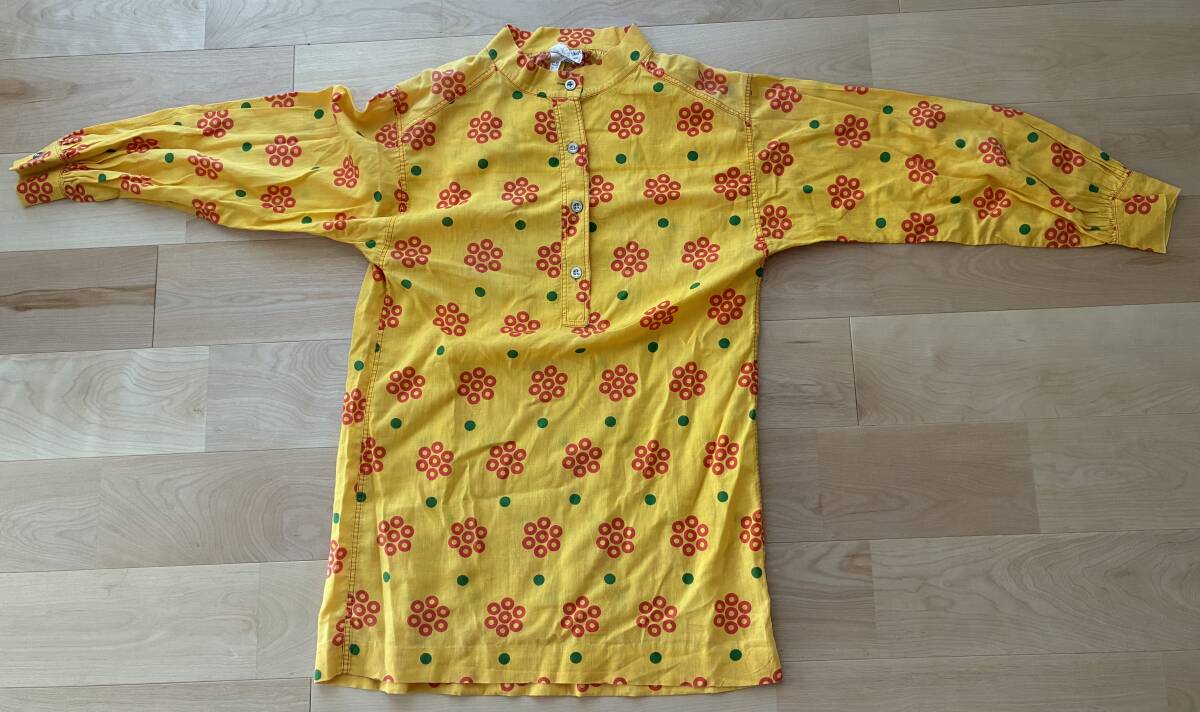marimekko マリメッコ ブラウス長め レディースXS イエロー フィンランド 北欧 シャツ拍卖