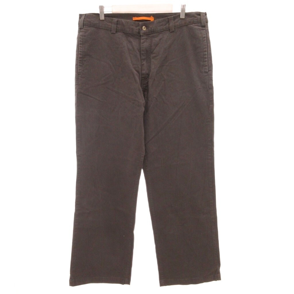 ティンバーランド Timberland チノパンツ ワイド ジップフライ ロゴ刺繍 38 グレー /GV ■GY99 メンズ拍卖