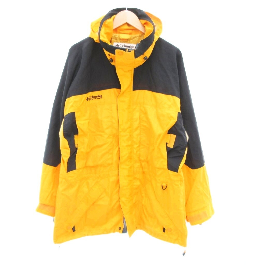 コロンビア Columbia Sportswear Company マウンテンパーカー ジップアップ ロゴ LL 黄 イエロー /AE メンズ拍卖