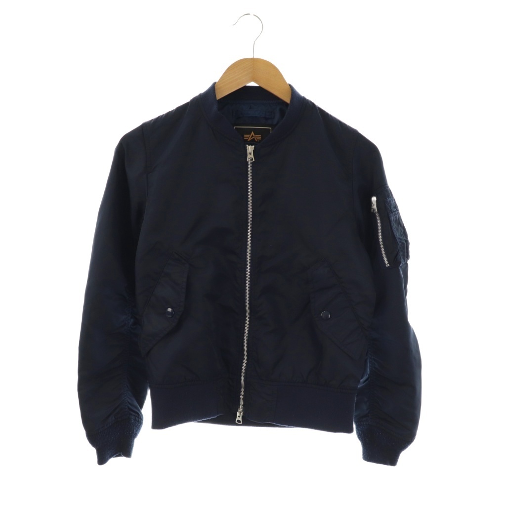 アルファインダストリーズ ALPHA INDUSTRIES MA-1 フライトジャケット ジップアップ ナイロン XS 紺 /NR ■OS メンズ拍卖