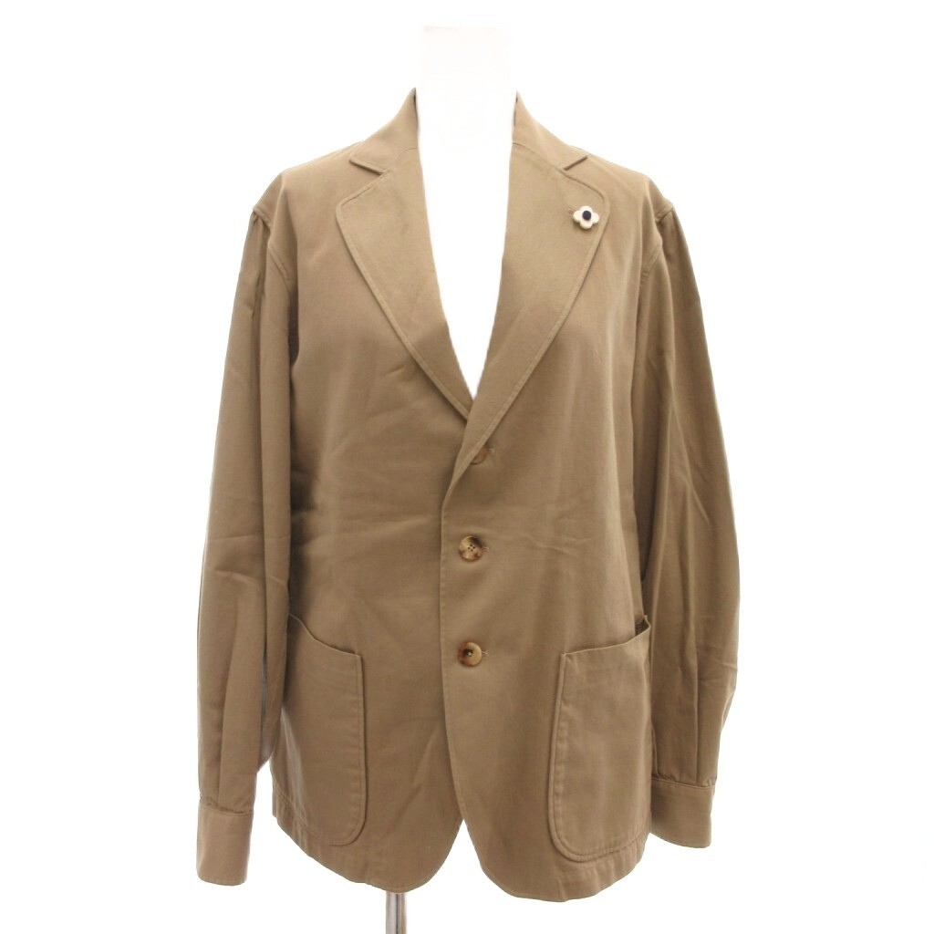 ラルディーニ LARDINI テーラードジャケット 背抜き シングル S ベージュ /AE レディース拍卖