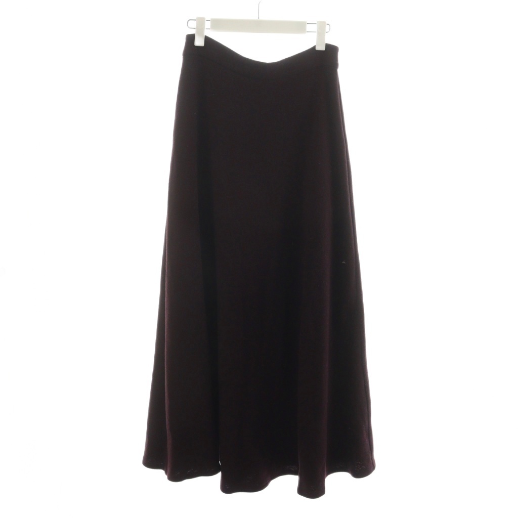 アパルトモン ドゥーズィエムクラス L'Appartement DEUXIEME CLASSE フレアスカート ロング丈 ウール 38 ボルドー拍卖