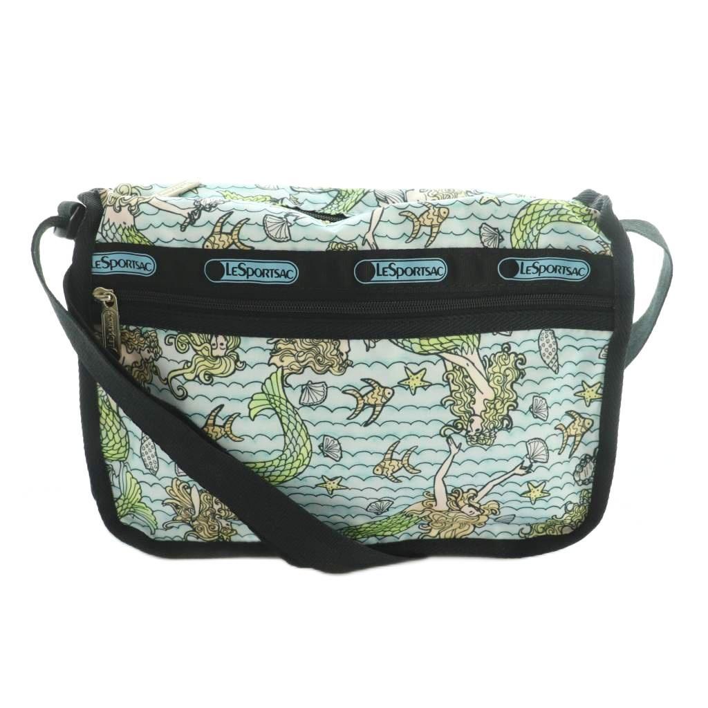 レスポートサック LesportSAC ショルダーバッグ 総柄 人魚姫 水色 緑 黒 /MI ■OS レディース拍卖