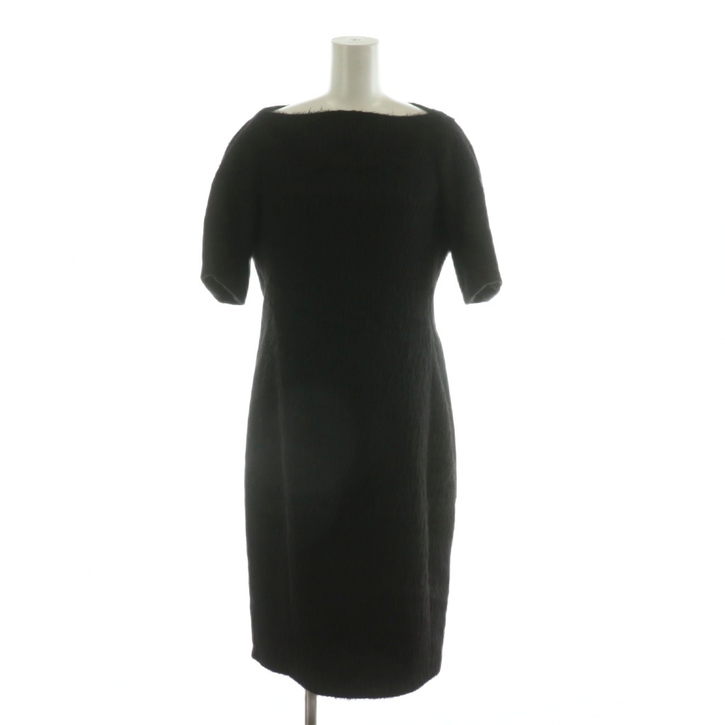 マークジェイコブス MARC JACOBS ワンピース ひざ丈 半袖 Iライン 絹 シルク 2 ブラック 5771110191 /NQ レディース拍卖