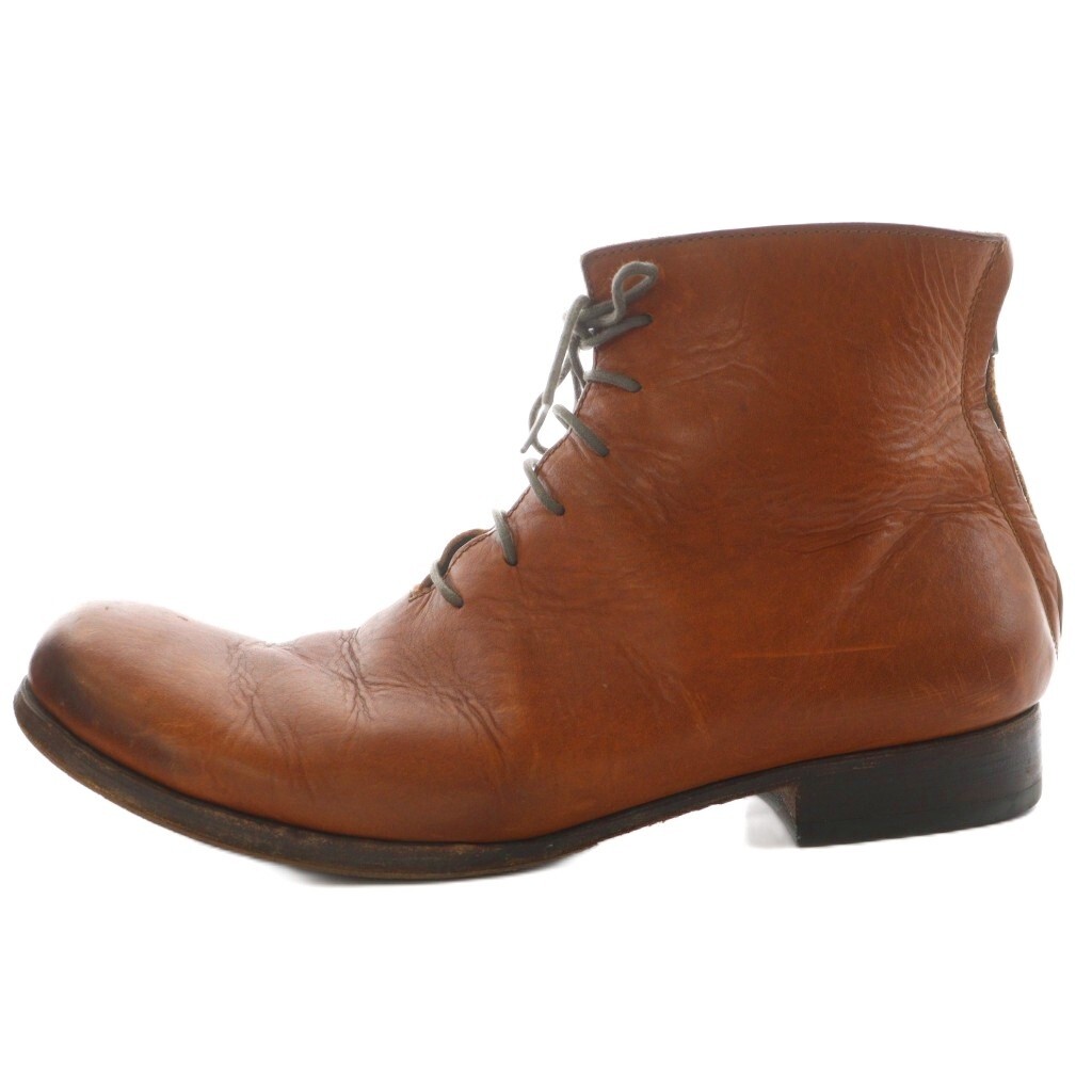ノリエイ NORIEI ウォッシャブルバックジップブーツ ショートブーツ レザー 45 茶 ブラウン AW11-12 /AN9 メンズ拍卖