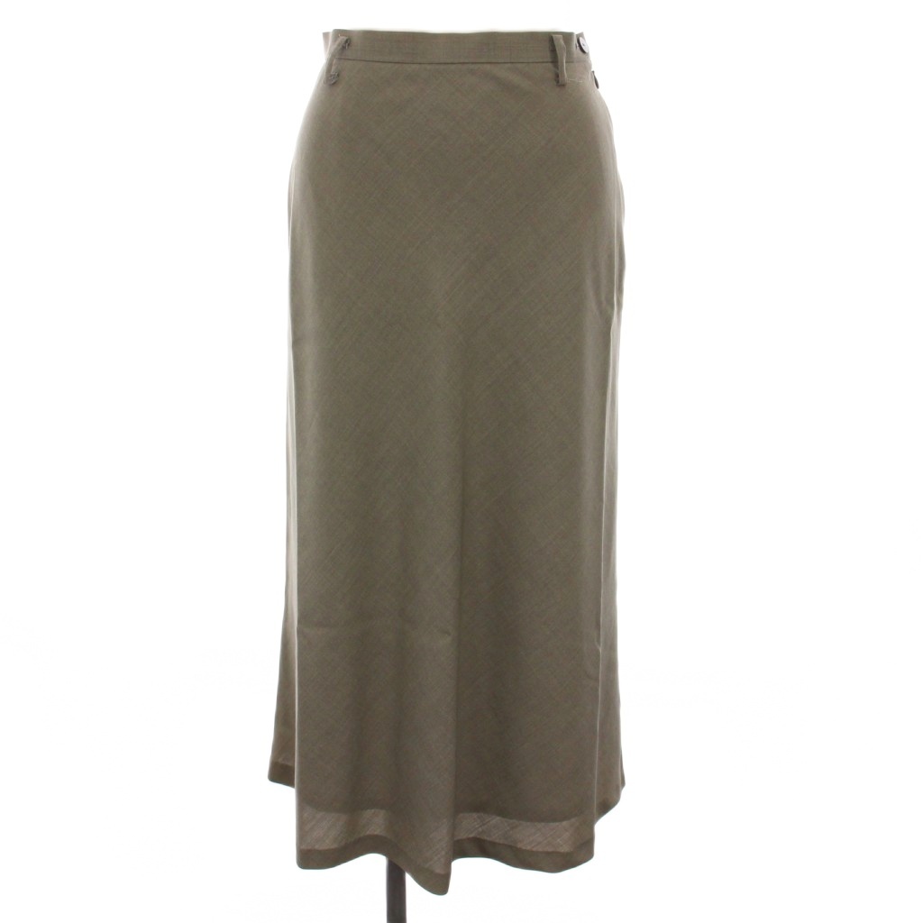 ミッシェルクラン MICHEL KLEIN フレアスカート ロング 38 グレー FKHGD-03160 /YM ■MG ▲H レディース拍卖