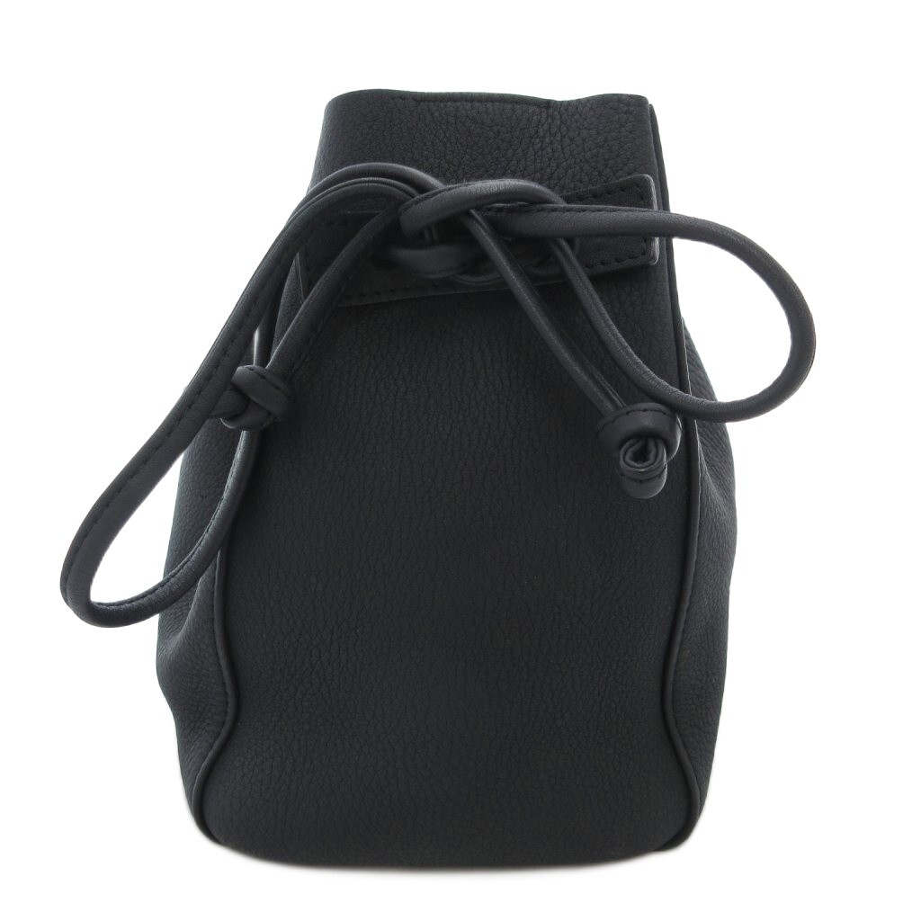 スタイリング styling イッチ ITTI別注 ドローストリングバッグ レザーショルダーバッグ 斜め掛け ゴールド金具 黒 ブラック /FT拍卖