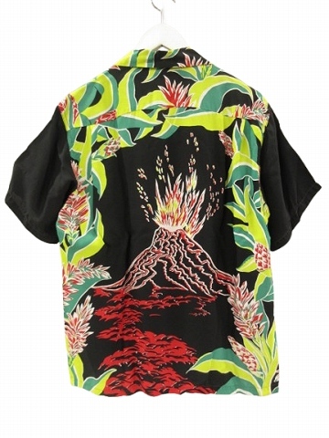 サンサーフ 東洋 SUN SURF アロハシャツ スペシャルエディション SS33566 ボルケーノ VOLCANO ブラック M メンズ拍卖