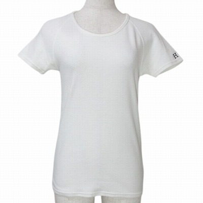 ハリウッドランチマーケット HOLLYWOOD RANCH MARKET S/S フライスTシャツ 半袖 カットソー ロゴ刺? ワンポイント 2 M 白 ホワイト X拍卖