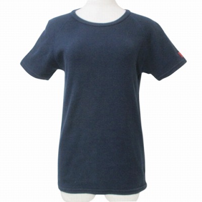 ハリウッドランチマーケット HOLLYWOOD RANCH MARKET S/S フライスTシャツ 半袖 カットソー ロゴ刺? ワンポイント 2 M ネイビー 紺 X拍卖
