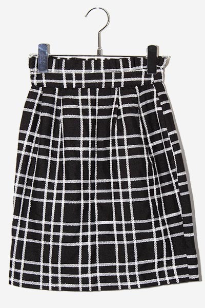 Petitjo Style プッチージョ スタイル チェック ミニスカート P55 BLACK ブラック 78826-01 /◆☆ レディース拍卖