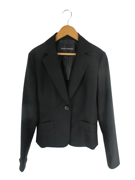 ボナジョルナータ BUONA GIORNATA ジャケット テーラード フォーマル 無地 ブラック サイズM QQQ レディース拍卖