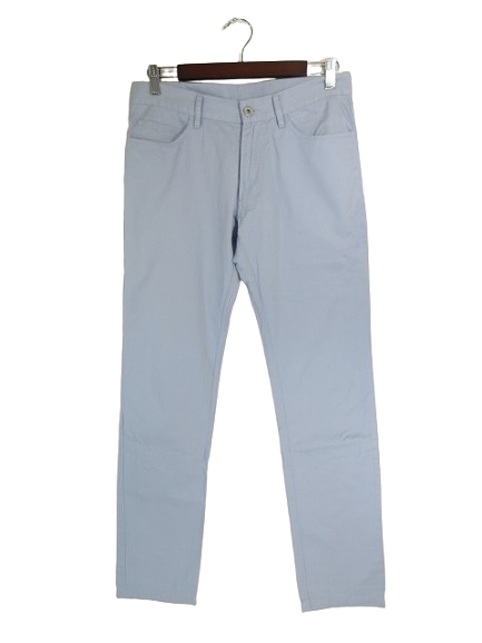 ラコステ LACOSTE パンツ ロング 無地 革ラベル サイズ79 ブルー QQQ レディース拍卖