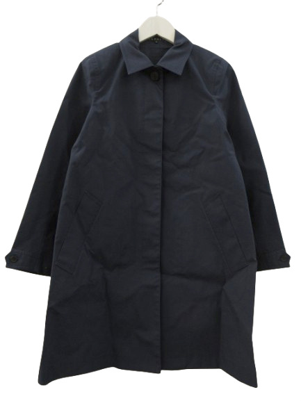 セオリー Theory ステンカラーコート スプリング 長袖 ネイビー 紺 コットン S 上着 アウター レディース拍卖