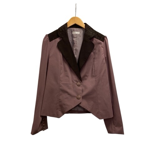 アクシーズファム axes femme ジャケット 長袖 無地 IM412X41 M 紫 パープル レディース拍卖
