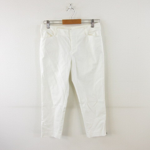 ボナジョルナータ BUONA GIORNATA クロップドパンツ ストレッチ オフホワイト 白 L *A668 レディース拍卖