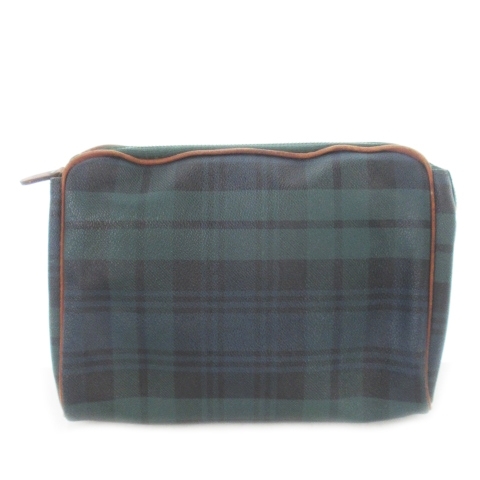 ポロ ラルフローレン POLO RALPH LAUREN セカンドバッグ クラッチバッグ PVC レザー 革 ブラックウォッチ 緑 グリーン /CK26拍卖