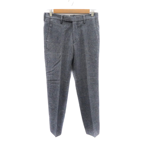 トゥモローランド TOMORROWLAND テーパードパンツ スラックスパンツ ロング丈 ウール 44 XXL 紺 ネイビー /YK11 レディース拍卖