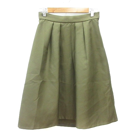 トゥモローランド TOMORROWLAND フレアスカート ミモレ ロング 36 S 緑 オリーブ /MN レディース拍卖