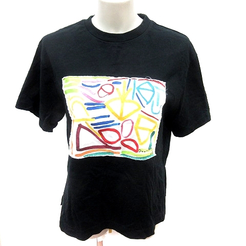 ソフィット Soffitto カットソー Tシャツ Uネック 半袖 黒 ブラック /RT レディース拍卖