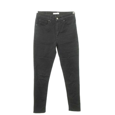 リーバイス Levi's 721 デニム パンツ 無地 ウエストゴム 28/30 約S~Mサイズ 黒 ブラック ■MET1 レディース拍卖