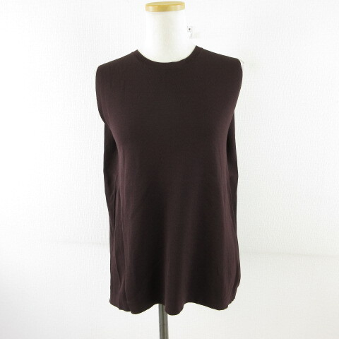 ロペ ROPE サマーニット ノースリーブ 焦げ茶 38 *T40 レディース拍卖
