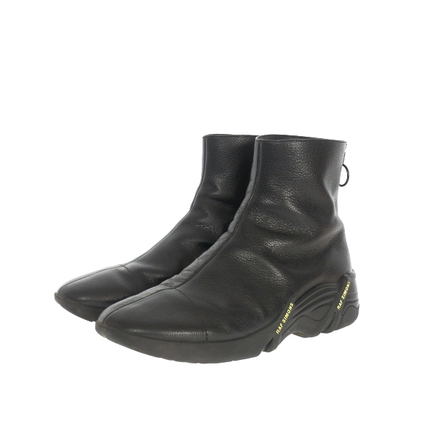 ラフシモンズ RAF SIMONS RUNNER CYLON レザー ショートブーツ 靴 42 ブラック 黒 メンズ拍卖