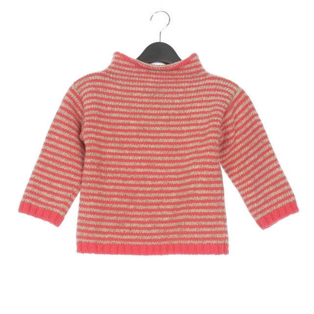 ババ babaa ハイネック ボーダーニット セーター 長袖 6 ピンク/グレー 3640800020 4058 キッズ 子供服 国内正規 キッズ拍卖