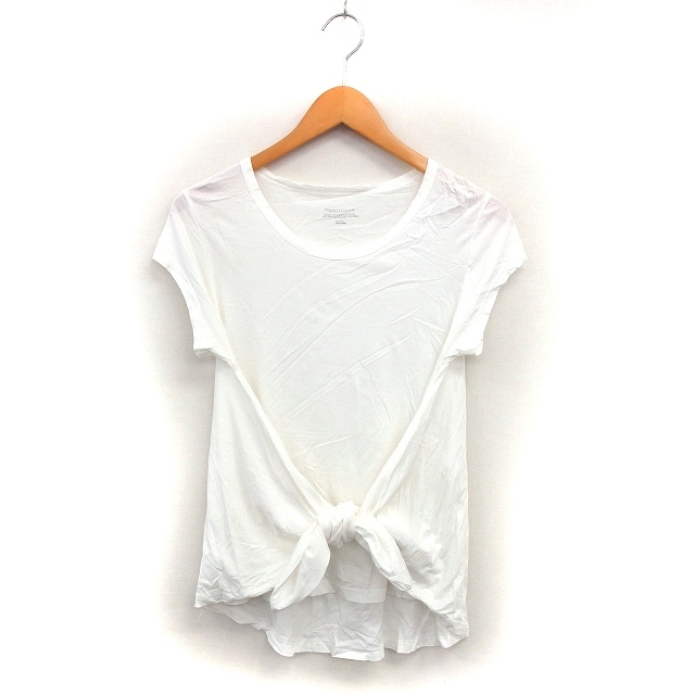 ブリリアントマーケット Brilliant Market バックロング カットソー リボン 透け感 コットン 綿 ラウンドネック 半袖 オフホワイト拍卖