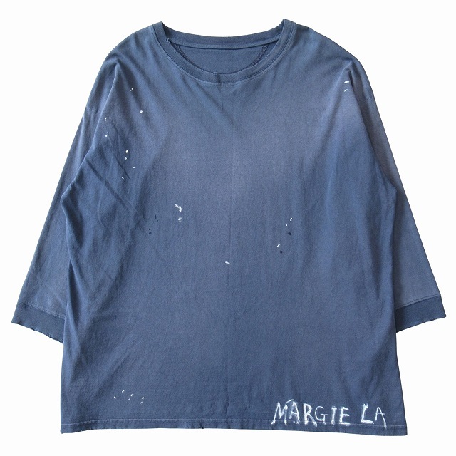 極美品 24SS メゾンマルジェラ 1 10 Maison Margiela 1 10 ヴィンテージ ダメージ 加工 ロング Tシャツ カットソー ペイント XL ◆8拍卖