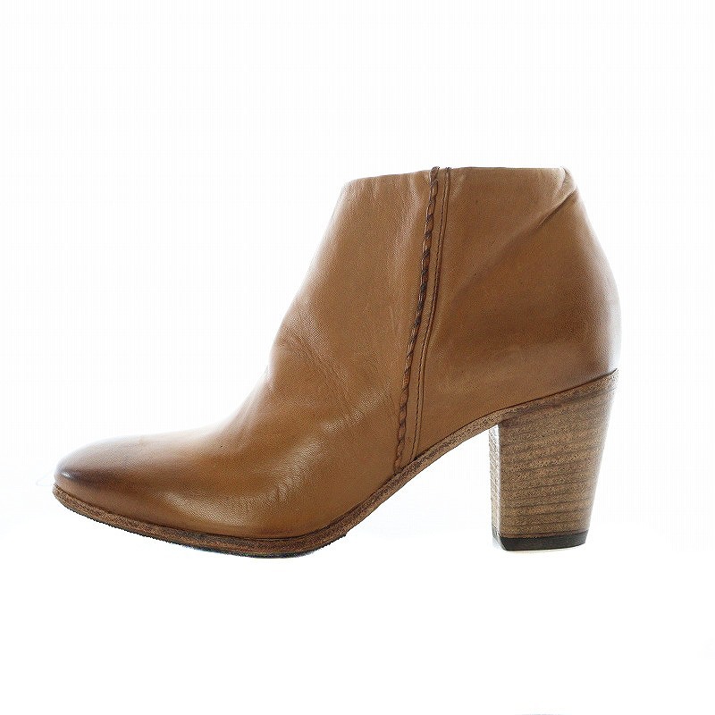 アルベルトフェルマーニ ALBERTO FERMANI ブーティ ショートブーツ ハイヒール レザー 36 23cm 茶色 キャメル /RI ■OS レディース拍卖