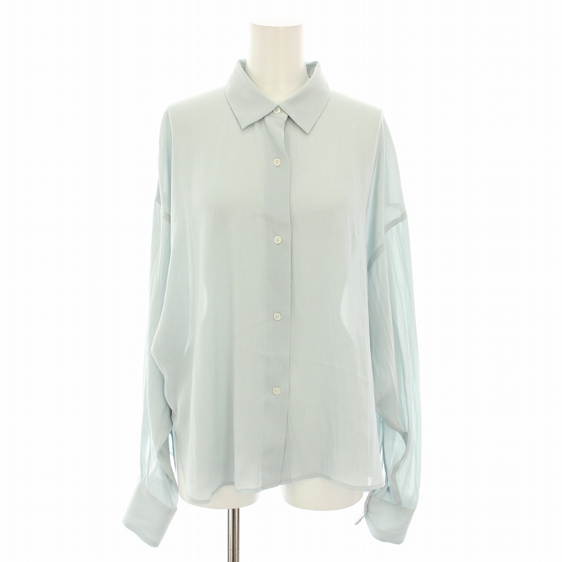 カオス CHAOS シャツ ブラウス 長袖 シアー F 水色 ライトブルー CH206415ER-00 /YT レディース拍卖