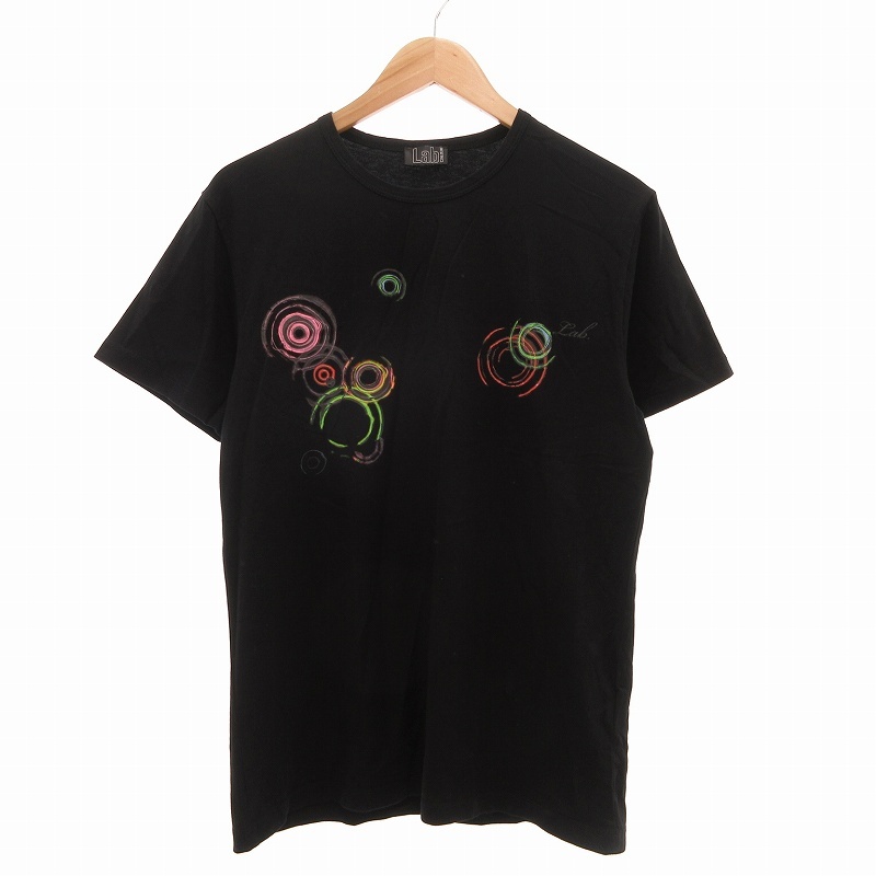 パルジレリ PAL ZILERI Lab プリントTシャツ 半袖 52 黒 ブラック /UO ●ECO メンズ拍卖