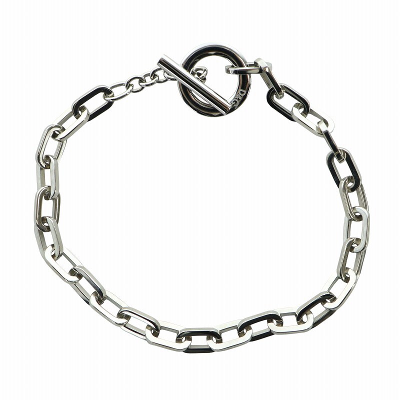 ディー&ジー ドルガバ ドルチェ&ガッバーナ D&G ブレスレット アクセサリー ロゴ チェーン シルバー色 ■GY18拍卖