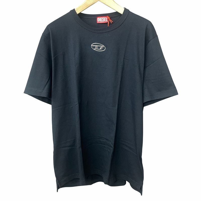 未使用品 ディーゼル DIESEL t-adjust-od MAGLIETTA Tシャツ カットソー オーバルDロゴ 半袖 A17880 XL 黒 ブラック拍卖