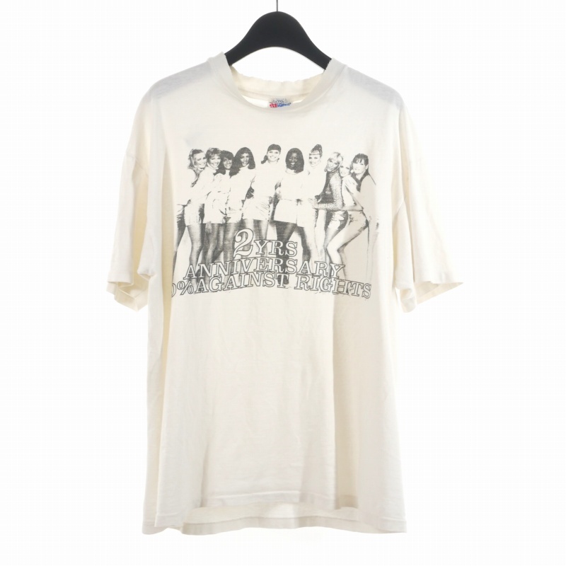 フォーティーパーセントアゲインストライツ FPAR FORTY PERCENTS AGAINST RIGHTS 90s 2周年 モデル Tシャツ カットソー 半袖 Hanes L拍卖