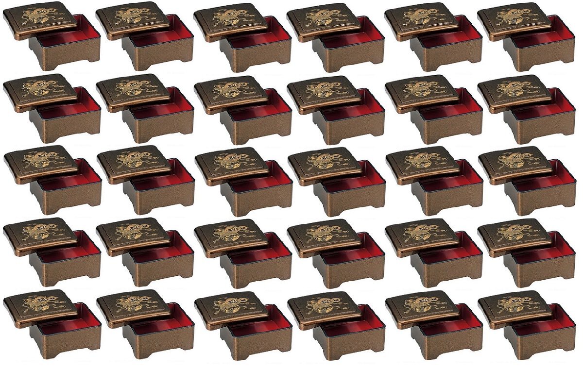 ☆業務用漆器丼重光月梨地ひょうたん内朱塗30個うな重・かつ重・天丼重・海鮮重などに越前塗日本製新品拍卖