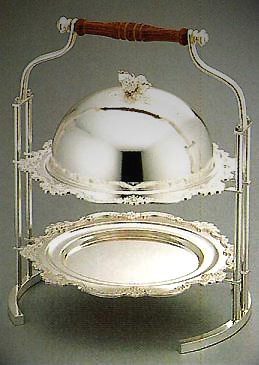 ★早川シルバーハイティースタンド2段23cm1P・トレー2枚・トレーカバー(アーチ型)1Pちょっと贅沢に日本工業規格3種銀鍍金拍卖