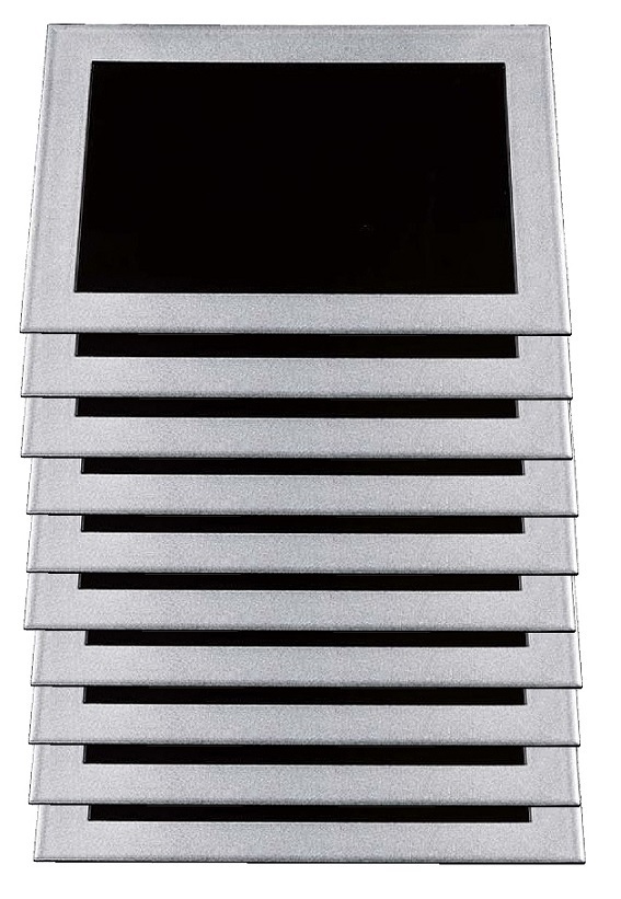 ★業務用漆器耐熱長角懐石炉縁盆銀彩内黒尺4(約423X308mm)10枚食器洗浄機対応越前塗日本製新品拍卖