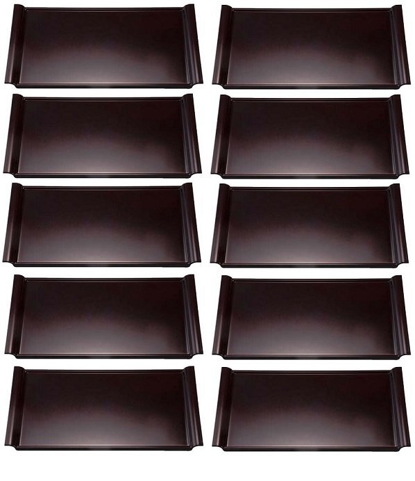 ★業務用漆器尺1寸細長エアートレー溜SH塗(約323X179mm)10枚SH塗汚れが付着しにくい塗越前塗日本製新品拍卖