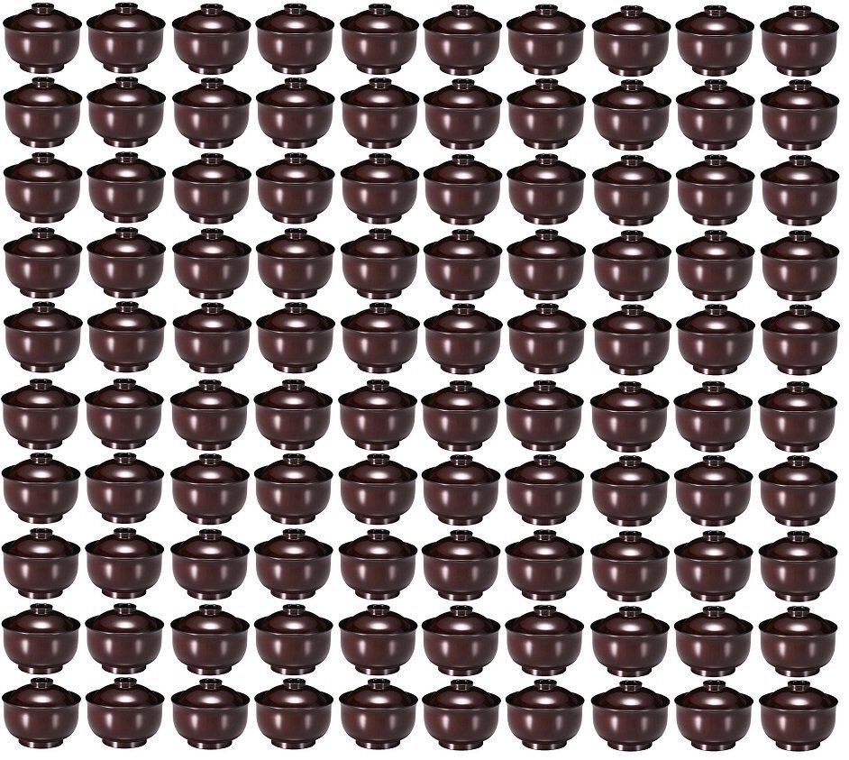 ★業務用漆器耐熱ゆり型吸物椀3.8寸溜内黒(約径114XH93mm)100個食器洗浄機対応越前塗日本製新品拍卖