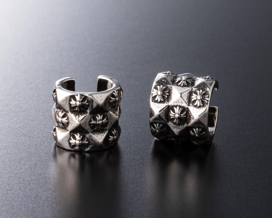 シルバー925 ピアス スタッズイヤーカフ キャッチ付 両耳 匿名配送 90拍卖