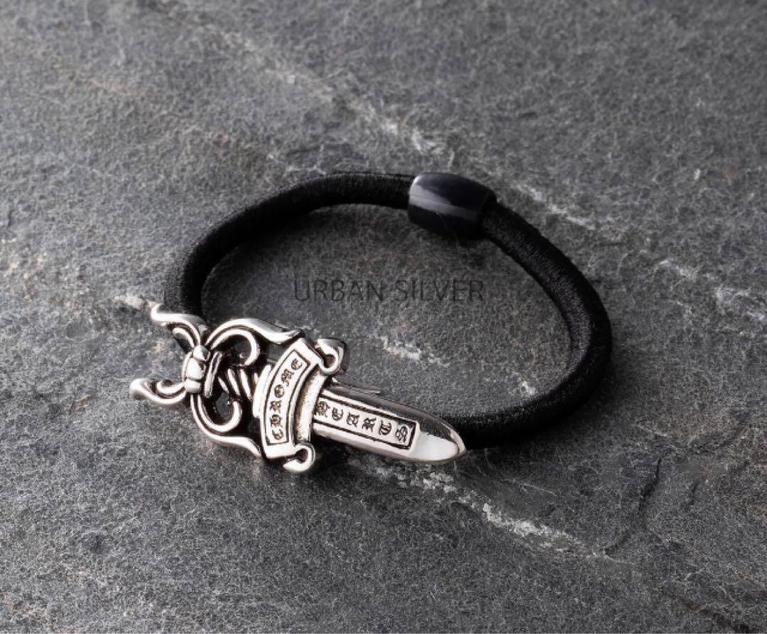 ヘアゴム ブレスレット コンチョ シルバー925 ダガー 新品 匿名配送 10拍卖