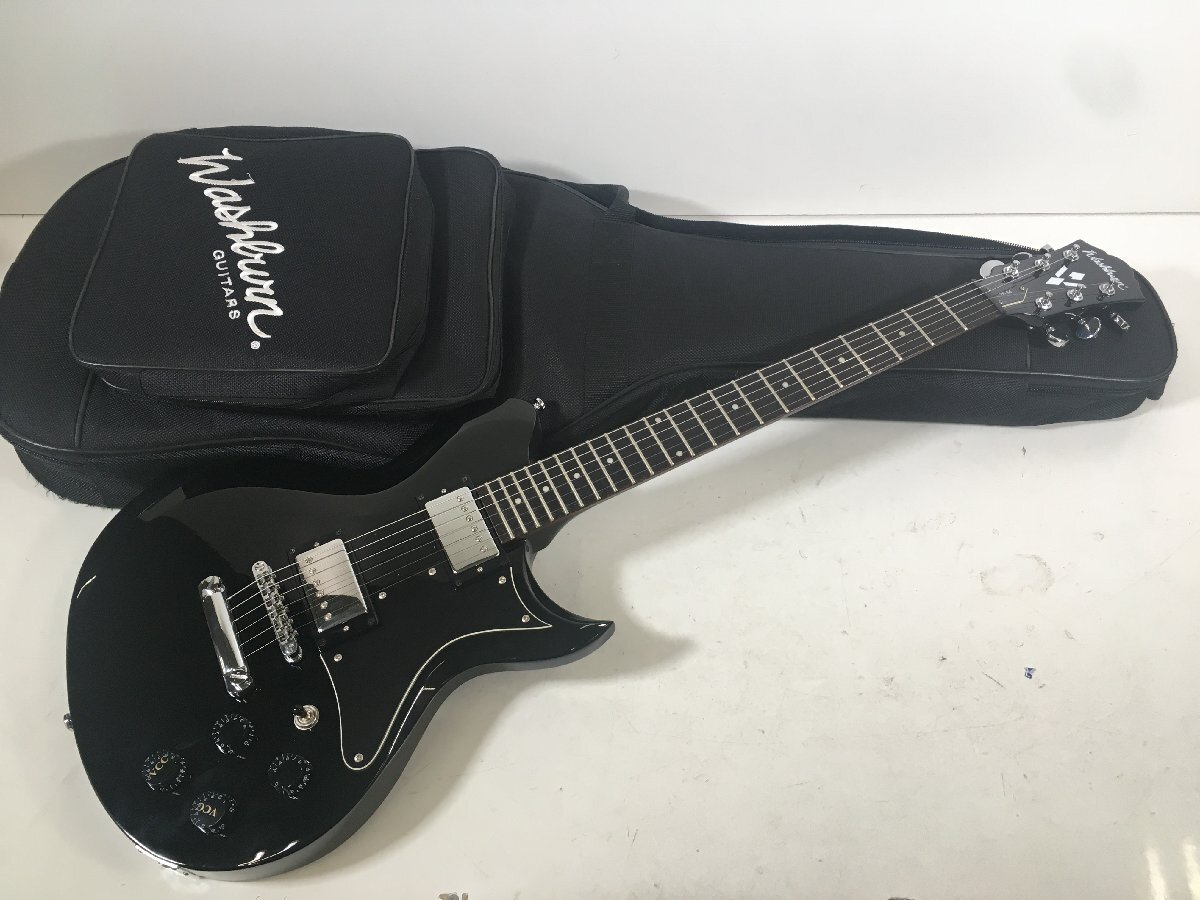 Washburn ウォシュバーン ワッシュバーン WI-64 ブラック ギグバッグ付き エレキギター 動作品 ユーズド拍卖