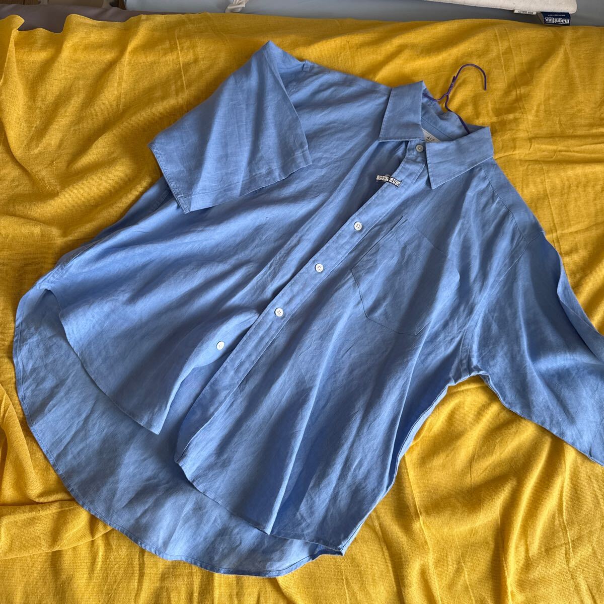 送料185円可 フォーワンセブンバイエディフィス 417byEDIFICE 麻100% 半袖 シャツ リネンシャツ 拍卖