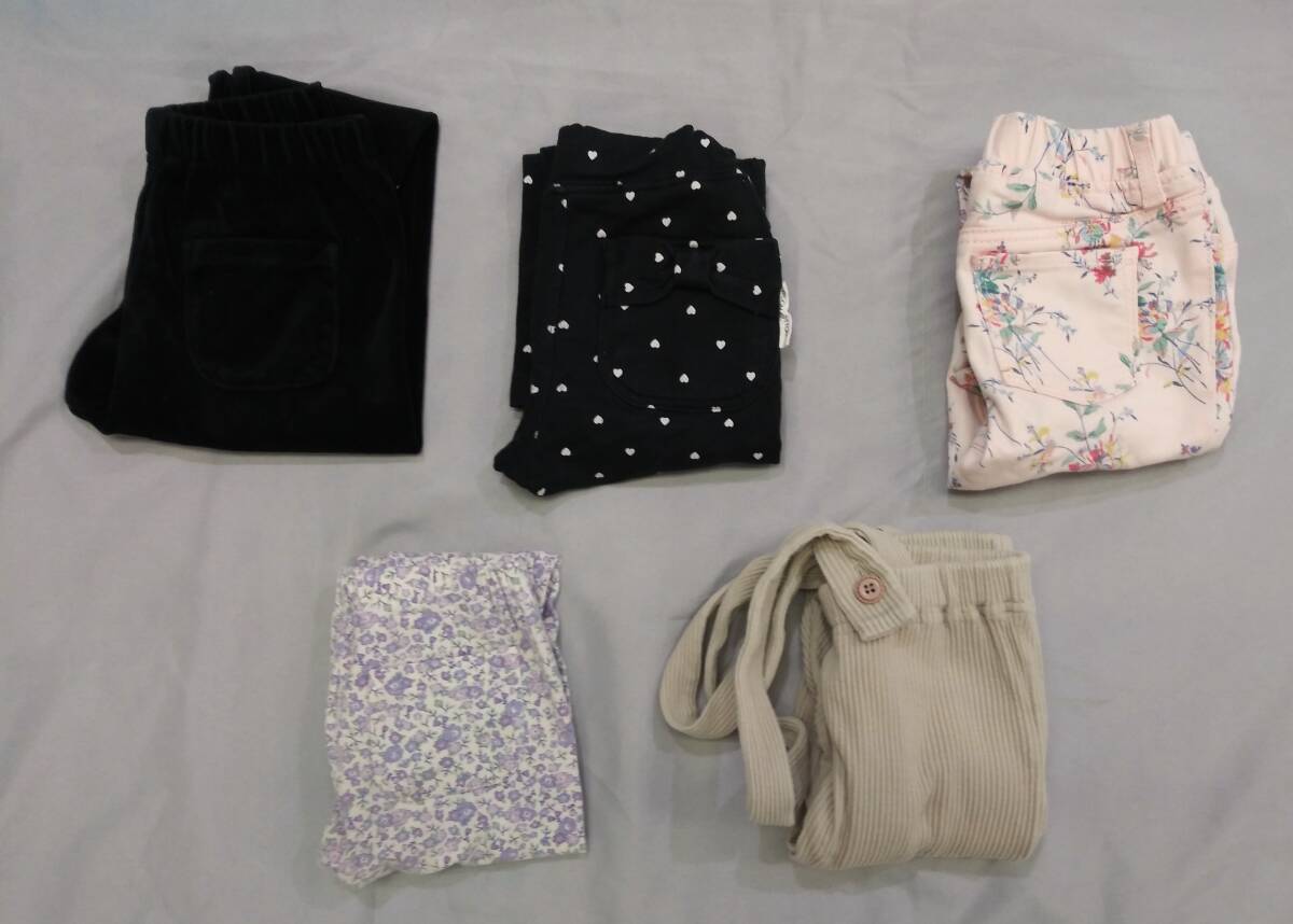 【佐川】子供服 女の子 サイズ100cm ズボン 5点まとめ売り 01拍卖