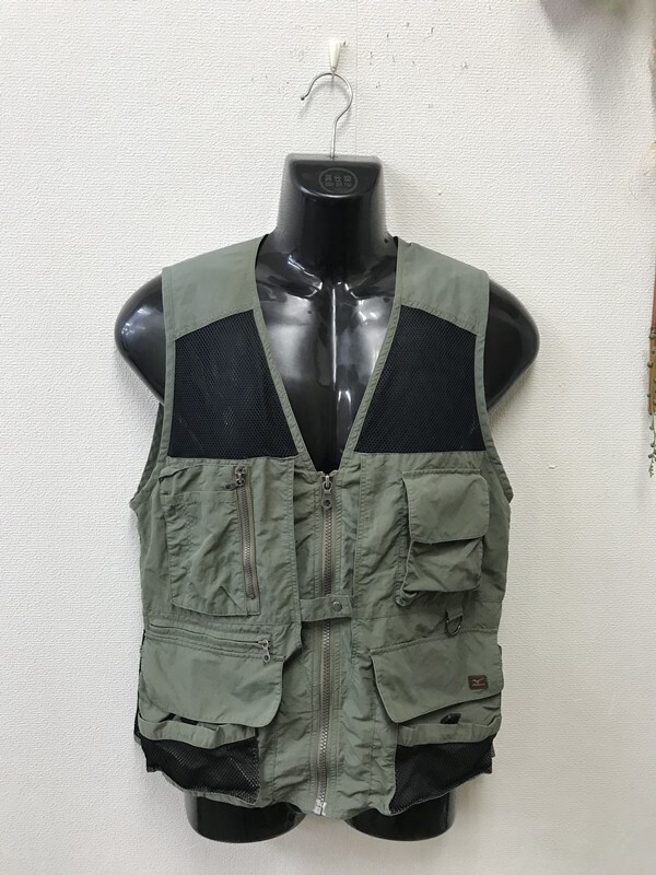 4432 メンズ 【MIZUNO】 ベスト 袖なし サイズ:M 色:グリーン拍卖