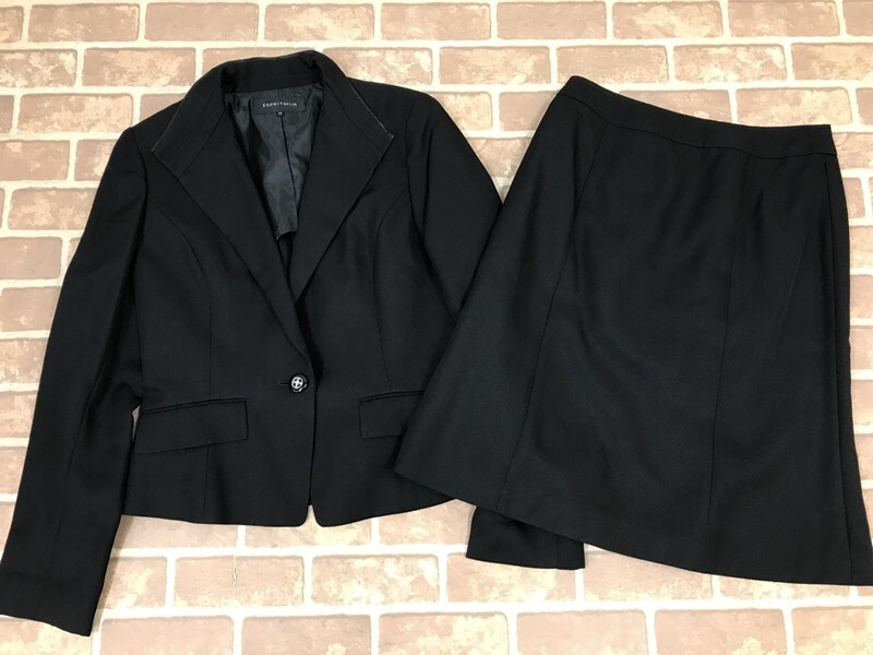 4444 レディース 【ESPRITMUR】 セットアップスーツ2点SET / ジャケット・スカート サイズ:11 色:ブラック拍卖